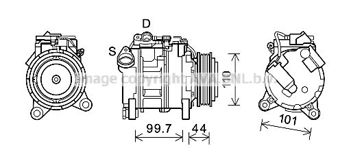 AVA QUALITY COOLING Компрессор, кондиционер BWK493